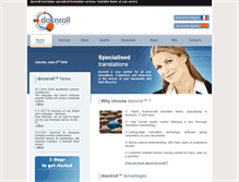 Tablet Screenshot of docnroll-translation.com